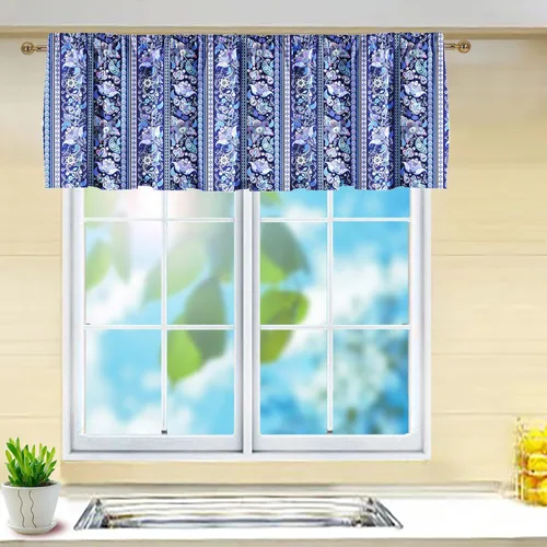 Vista 9 de 2 paneles de cenefas de cortina negras de Navidad para ventanas de cocina, cortinas cortas para ventanas de cocina, baño, decoración de lavandería