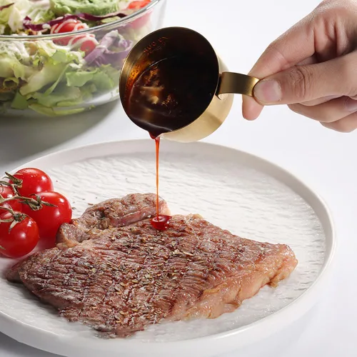 Vista 6 de Taza de salsa de acero inoxidable de 2.8 onzas, tazas de salsa de tomate para condimentos, mini platillos individuales, cuencos redondos, platos