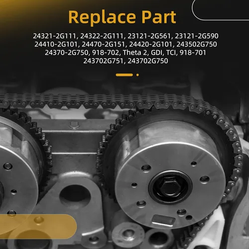 Vista 4 de Kit de cadena de distribución del motor+junta de culata con juego de pernos, para Kia Optima 2011-2014, para Hyundai Sonata 2010-2014, G4KH G4KC L4