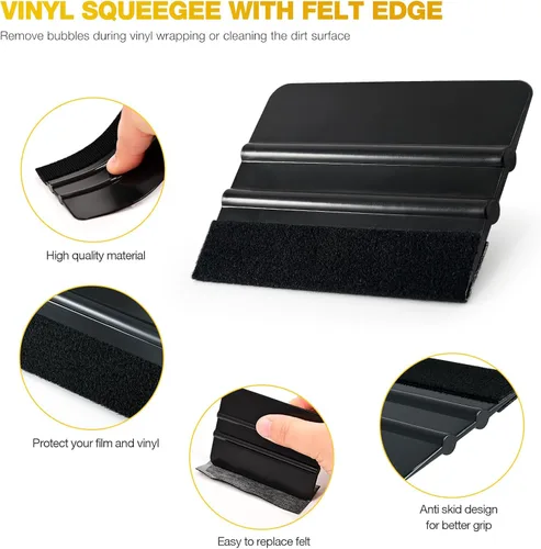 Vista 2 de Gomake Juego de herramientas de envoltura de vinilo, kit de tinte de ventana, espátula de goma pequeña, kit de aplicación de tinte de ventana