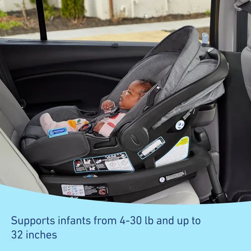 Vista 2 de Graco® SnugRide DLX - Asiento infantil para automóvil con tecnología de pierna de carga, Astaire
