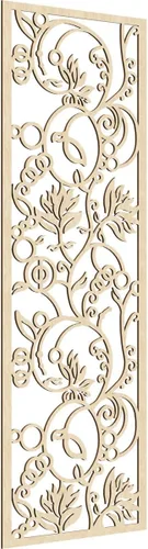 Vista 114 de Ekena Millwork WALW10X25X0250CAPCH Paneles de pared de madera con calado decorativo caspio, 9 3/8 pulgadas de ancho x 24 3/8 pulgadas de alto, cereza