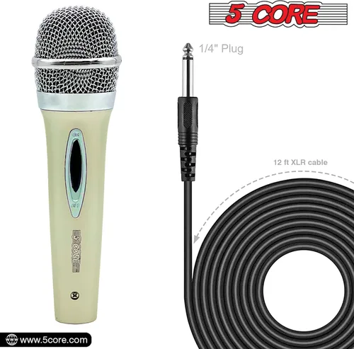 Vista 2 de 5 CORE Micrófono de karaoke dinámico vocal micrófono de mano cardioide unidireccional microfono con interruptor de encendido y apagado, incluye