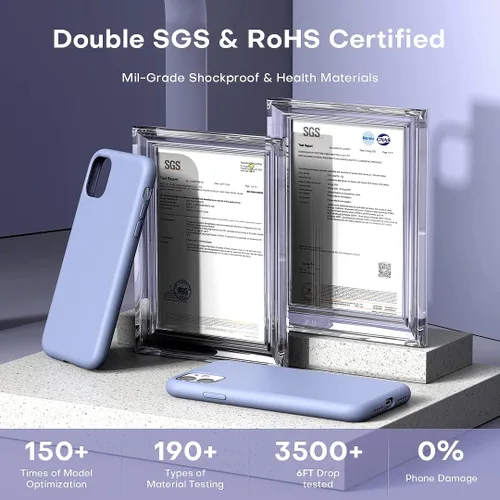 Vista 159 de TOCOL Funda 5 en 1 para iPhone 13, con 2 protectores de pantalla + 2 protectores de lente de cámara, funda de silicona líquida para iPhone 13, verde