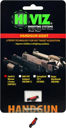Vista 2 de HIVIZ Smith&Wesson - Rampa corta de fibra óptica sobremoldeada (rojo)