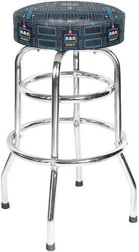 Vista 3 de Bandai Namco Amusement America Pac Man Pixel Bash Chill Home Juego de arcade vertical con taburete de bar de 30 pulgadas