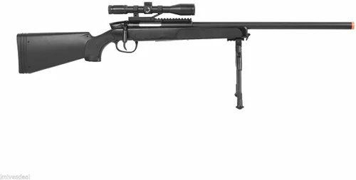 Vista 6 de CYMA ZM51 Rifle de francotirador de aire comprimido con resorte fps-400 con bípode, alcance (Arma de aire comprimido)