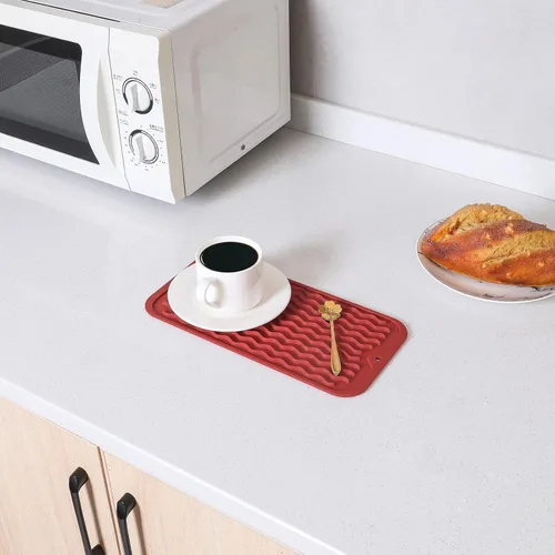 Vista 358 de MicoYang Alfombrilla de Silicona para Secar Platos de Múltiples Usos, Fácil de Limpiar, Ecológica, Alfombrilla de Silicona Resistente al Calor