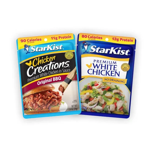 Vista 14 de StarKist 25% menos sodio pollo blanco premium, bolsa de 2.6 onzas