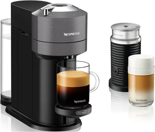 Vista 10 de Vertuo Next de Nespresso - Cafetera para café y espresso de De'Longhi, color blanco con espumador de leche Aeroccino