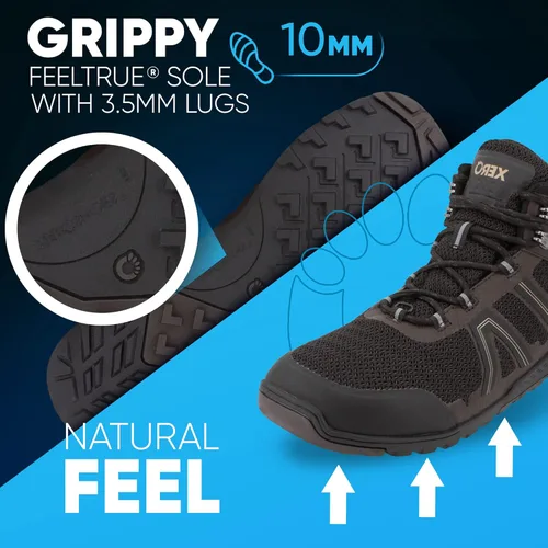 Vista 5 de Xero Shoes Botas de senderismo Xcursion para hombre sin caída totalmente impermeables