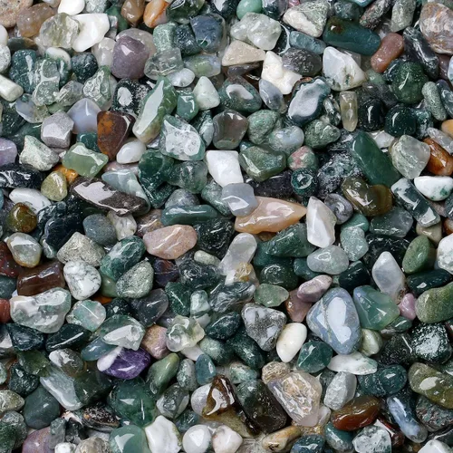 LAIDANLA Chips de cristal de piedra triturada de ágata acuática a granel, piedras preciosas naturales curativas cristales de reiki, relleno para