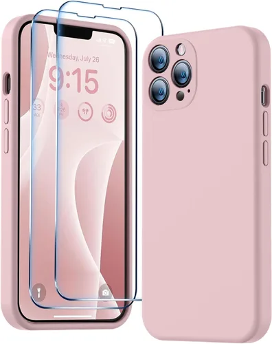 Vista 55 de BossKiss Funda compatible con iPhone 13, silicona de alta calidad mejorada [protección de cámara] [2 protectores de pantalla]