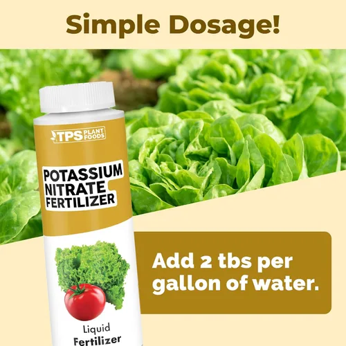 Vista 3 de Fertilizante de nitrato de potasio - Suplemento de nitrógeno líquido y potasio para un crecimiento más rápido y más floraciones, 8 onzas
