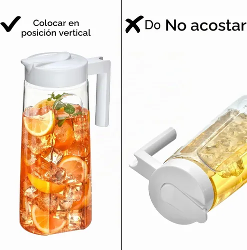 Vista 6 de Amazing Abby - Slim Mini - Jarra Tritan (48 oz), jarra de agua de plástico irrompible con tapa, sin BPA, resistente al calor, apta
