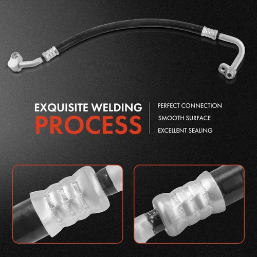 Vista 5 de A-Premium Conjunto de manguera de línea de descarga de A/C compatible con Volkswagen Jetta 2005-2014, Golf 2010-2014, Rabbit 2006-2009, 2.5L, gas