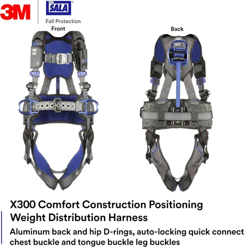 Vista 2 de DBI-SALA Arnés de seguridad de posicionamiento de distribución de peso de construcción 3M Comfort
