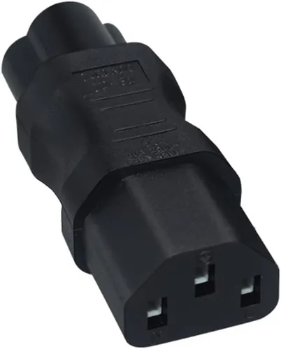 Vista 5 de Adaptador C6 a C13 Compatible con laptops, impresoras, monitores Convertidor de corriente CA de 10 A 250 V
