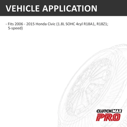 Vista 2 de Kit de embrague ClutchMaxPRO Performance Stage 1 compatible con 2006 2007 2008 2009 2010 2011 2012 2013 2014 2015 Honda Civic 1.8L SOHC R18A1
