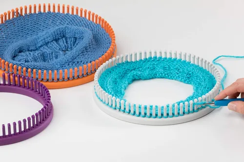 Vista 5 de Authentic Knitting Board Juego de telares redondos para tejer 'Premium', calibre 38