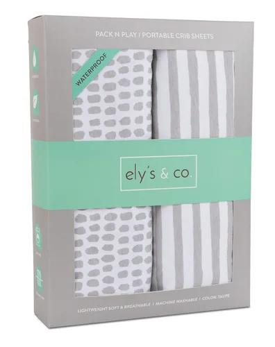 Vista 10 de Ely's & Co. Sábanas impermeables para cuna/cama para niños pequeños, protector de colchón y sábana bajera todo en uno, algodón de jersey suave, Azul