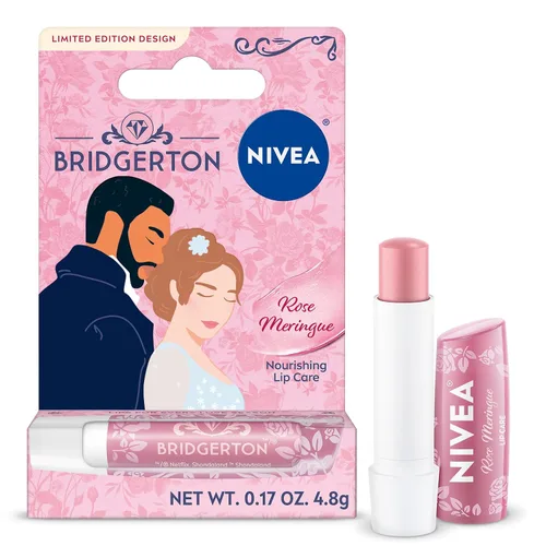 Vista 14 de NIVEA Blackberry Pie - Bálsamo labial nutritivo, Bridgerton edición limitada Bálsamo labial tintado con sabor a mora y manteca de karité, humedad 3