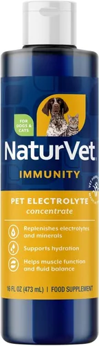 NaturVet Concentrado de electrolitos para mascotas para perros y gatos, concentrado líquido de 16 onzas, fabricado en los Estados Unidos con