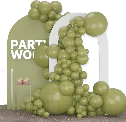 Vista 116 de PartyWoo Globos plateados de 100 piezas de diferentes tamaños de 18, 12, 10, 5 pulgadas, kit de arco de globos plateados para cumpleaños