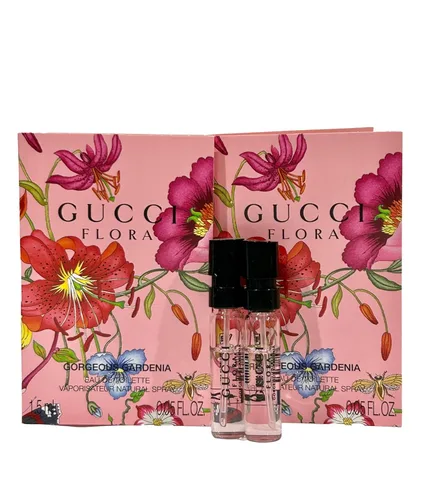 Gucci Flora Gorgeous Gardenia - Perfume de muestra para mujer EDT en espray 0.1 fl oz / 0.05 oz - juego de 2