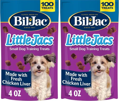 Vista 17 de Bil-Jac Little Jacs - Golosinas de entrenamiento para perros pequeños, sabor a pollo, hechas con hígado de pollo, 4 onzas (paquete de 4)