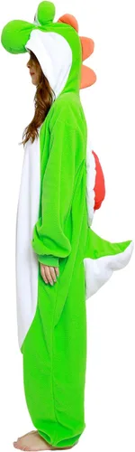 Vista 2 de SAZAC Kigurumi Super Mario Bros. Yoshi - Mono de disfraz de Halloween