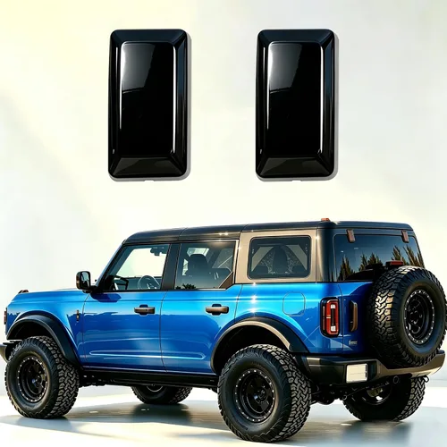 sukemichi Cubierta de bisagra para puerta trasera, ventana trasera, cubierta de bisagra de vidrio para Ford Bronco, accesorios 2021 2022 2023 2024