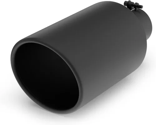 Vista 16 de Richeer Punta de escape azul quemada de 3 a 4 pulgadas, entrada de 3 pulgadas, salida de 4 pulgadas, longitud total de 9 pulgadas, punta de escape