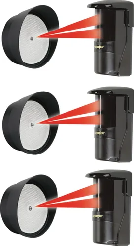 Vista 2 de Seco-Larm E-931-S50RRGQ Sensor de haz fotoeléctrico reflectante, rango de detección de hasta 50 pies, construcción IP55 resistente a la intemperie