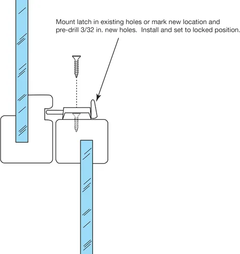 Vista 3 de Prime-Line Products F 2590 – Traba de seguridad para vidrio, F 2589