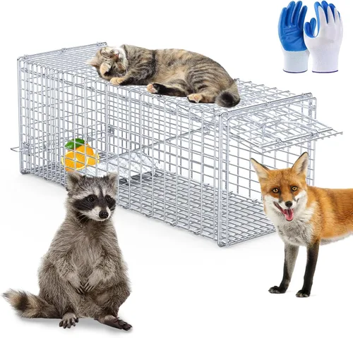 Trampa para animales humanos, trampas plegables grandes de jaula viva de 37