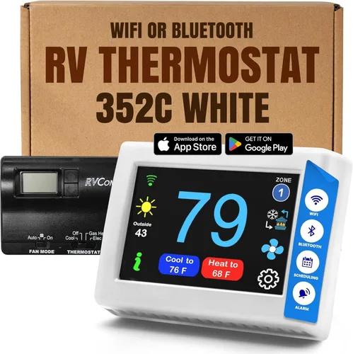 Vista 10 de MICRO-AIR EasyTouch - Termostato digital de repuesto para autocaravana, programable y fiable, habilitado para WiFi y Bluetooth, termostato