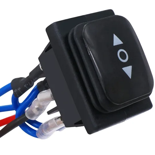 Vista 5 de TWTADE Interruptor de polaridad momentánea inversa impermeable DC 12V 10A Motor de control para polipasto, grúa, actuador lineal 6 pines 3