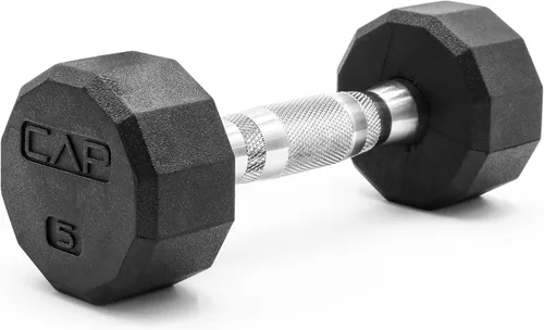 Vista 84 de CAP Barbell Peso de la mancuerna hexagonal recubierta, individual, 10-120 libras, múltiples opciones