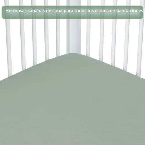 Vista 4 de GUNTAIL Sábanas para cuna de bebé para niños y niñas, paquete de 2 sábanas ajustables para cuna estándar y colchón de niño pequeño, sábana