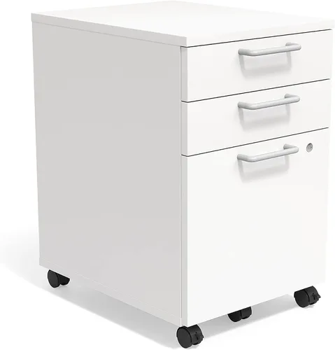 Staples Essentials - Archivador vertical de 3 cajones, documentos de tamaño carta y legal, con cerradura y móvil, 21.3 pulgadas de profundidad x