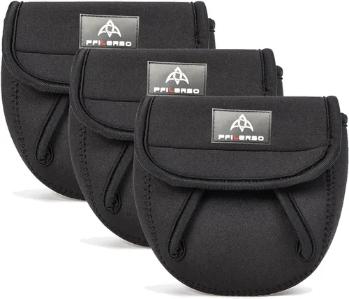 Vista 9 de 3Pcs Fundas para Carrete de Pesca Giratoria Bolsa de Transporte para Carrete de Pesca de Arrastre Estuche Protector Funda para Carrete de Pesca