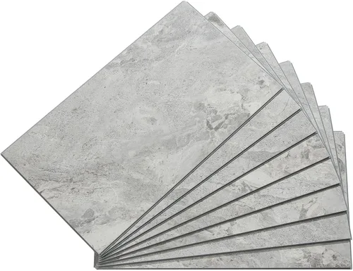 Vista 47 de Palisade Azulejos de vinilo entrelazados impermeables para pared/salpicadero para cocina o baño en mármol español (muestra de 4.5x11 pulgadas)