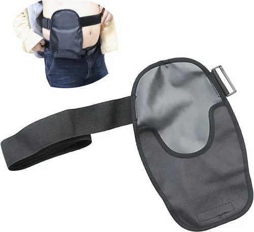 Vista 9 de Funda para bolsa de ostomía, funda universal para estoma con banda de fijación ajustable, bolsa impermeable para ostomía, cinturón de soporte