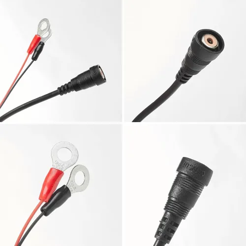 Vista 6 de UTSAUTO Cable de alimentación de escudo eléctrico de 4.6 pies para casco con calefacción, cable de alimentación para visera