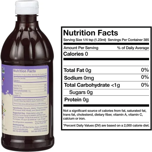 Vista 3 de Nunaturals Jarabe de chocolate natural y jarabe de vainilla juntos en un práctico paquete