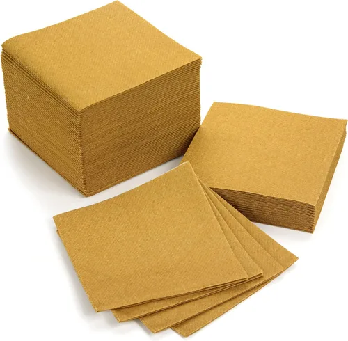 Vista 28 de AH AMERICAN HOMESTEAD Servilletas de cóctel de papel, servilletas desechables similares al lino, 4.75 x 4.75 pulgadas, servilletas cuadradas a
