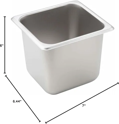 Vista 2 de Winco Bandeja de tamaño 1/6, 6 pulgadas