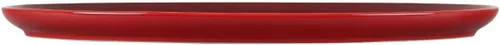Vista 4 de Le Creuset Gres Colección Noel: Bandeja ovalada para galletas de Papá Noel, 14 onzas., Cerise w/Embossed Design