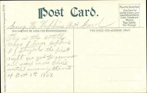 Vista 2 de Street View of Junction House White River Junction, Vermont VT Original Antique Postcard